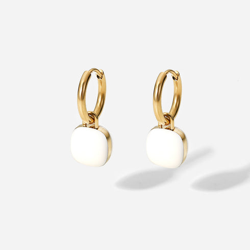 Elegant Hoops Örhängen med Vita pärlor